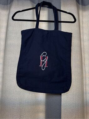 Tommy Hilfiger × Gigi Hadid Small Navy Blue Tote Bag